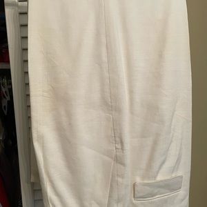 Talbots white linen slacks